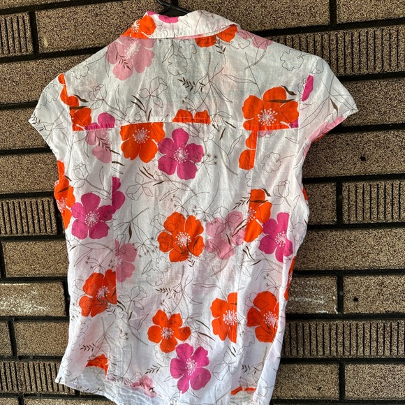 Misdemeanor Vintage 90’s Light Floral Button Up 100% Cotton Size Medium - Picture 7 of 7